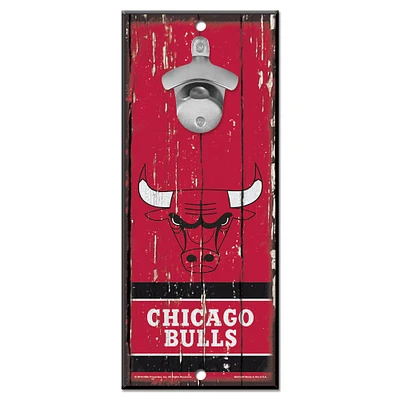 WinCraft Chicago Bulls 5" x 11" Bottle Opener Wood Sign