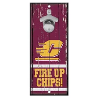 WinCraft Central Michigan Chippewas 5" x 11" Bottle Opener Wood Sign