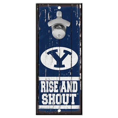 WinCraft BYU Cougars 5" x 11" Bottle Opener Wood Sign
