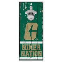 WinCraft Charlotte 49ers 5" x 11" Bottle Opener Wood Sign