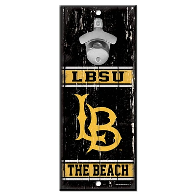 WinCraft Cal State Long Beach The Beach 5" x 11" Bottle Opener Wood Sign