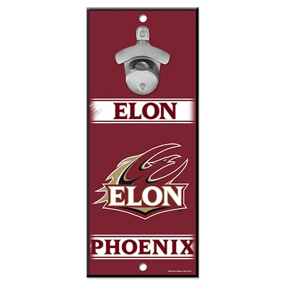 WinCraft Elon Phoenix 5" x 11" Bottle Opener Wood Sign