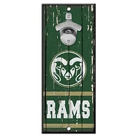 WinCraft Colorado State Rams 5" x 11" Bottle Opener Wood Sign