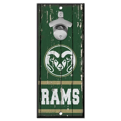 WinCraft Colorado State Rams 5" x 11" Bottle Opener Wood Sign