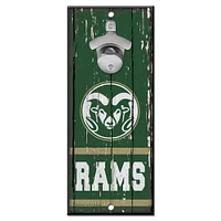 WinCraft Colorado State Rams 5" x 11" Bottle Opener Wood Sign