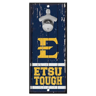 WinCraft ETSU Buccaneers 5" x 11" Bottle Opener Wood Sign