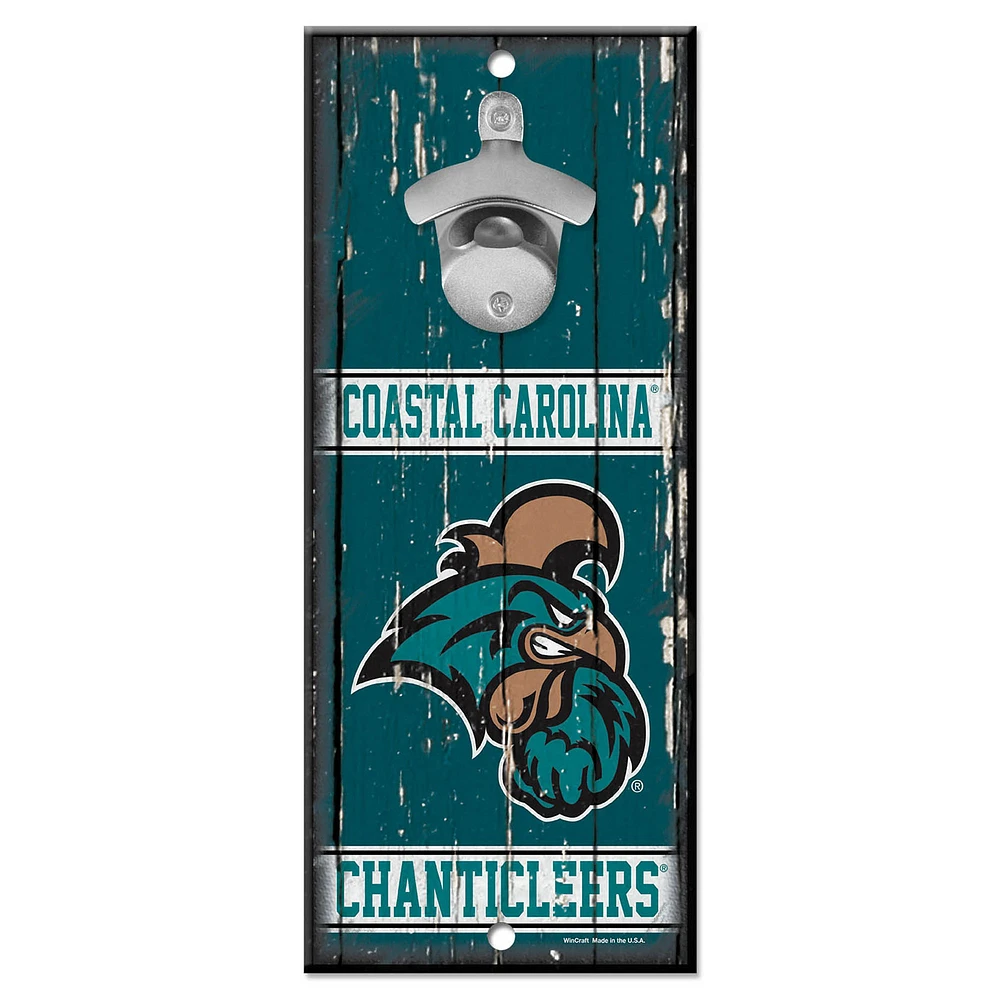 WinCraft Coastal Carolina Chanticleers 5" x 11" Bottle Opener Wood Sign