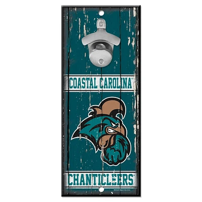 WinCraft Coastal Carolina Chanticleers 5" x 11" Bottle Opener Wood Sign