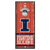 WinCraft Illinois Fighting Illini 5" x 11" Bottle Opener Wood Sign