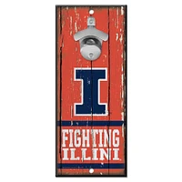 WinCraft Illinois Fighting Illini 5" x 11" Bottle Opener Wood Sign