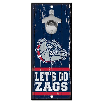 WinCraft Gonzaga Bulldogs 5" x 11" Bottle Opener Wood Sign