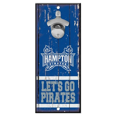 WinCraft Hampton Pirates 5" x 11" Bottle Opener Wood Sign