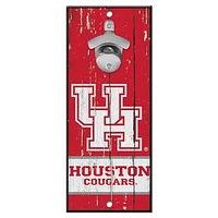 WinCraft Houston Cougars 5" x 11" Bottle Opener Wood Sign