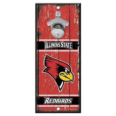 WinCraft Illinois State Redbirds 5" x 11" Bottle Opener Wood Sign