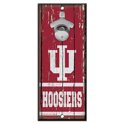 WinCraft Indiana Hoosiers 5" x 11" Bottle Opener Wood Sign