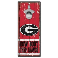WinCraft Georgia Bulldogs 5" x 11" Bottle Opener Wood Sign