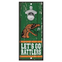 WinCraft Florida A&M Rattlers 5" x 11" Bottle Opener Wood Sign