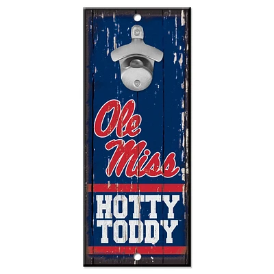 WinCraft Ole Miss Rebels 5" x 11" Bottle Opener Wood Sign