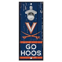 WinCraft Virginia Cavaliers 5" x 11" Bottle Opener Wood Sign
