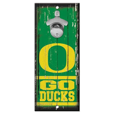 WinCraft Oregon Ducks 5" x 11" Bottle Opener Wood Sign