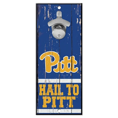 WinCraft Pitt Panthers 5" x 11" Bottle Opener Wood Sign