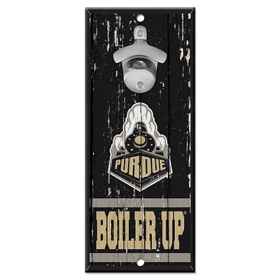 WinCraft Purdue Boilermakers 5" x 11" Bottle Opener Wood Sign