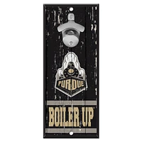 WinCraft Purdue Boilermakers 5" x 11" Bottle Opener Wood Sign