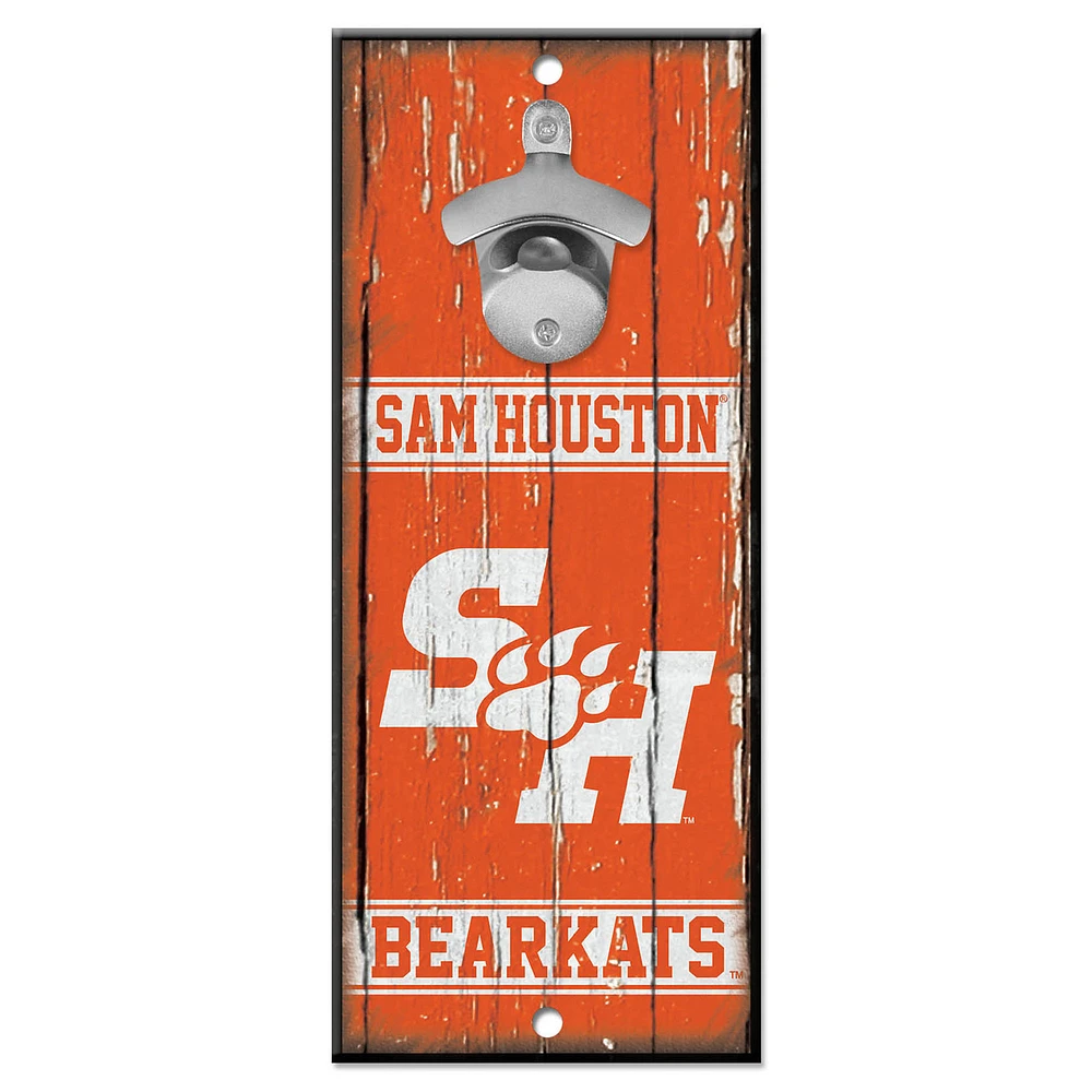 WinCraft Sam Houston State Bearkats 5" x 11" Bottle Opener Wood Sign