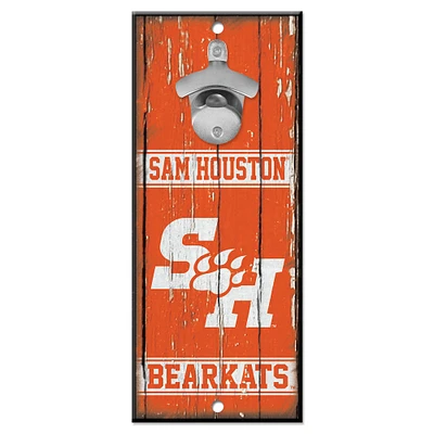 WinCraft Sam Houston State Bearkats 5" x 11" Bottle Opener Wood Sign