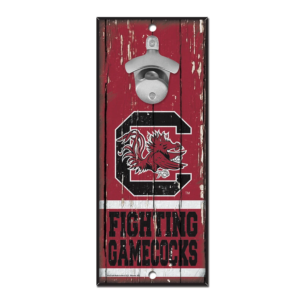 WinCraft South Carolina Gamecocks 5" x 11" Bottle Opener Wood Sign
