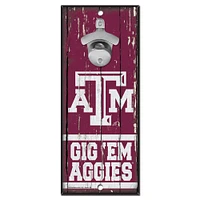 WinCraft Texas A&M Aggies 5" x 11" Bottle Opener Wood Sign