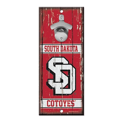 WinCraft South Dakota Coyotes 5" x 11" Bottle Opener Wood Sign