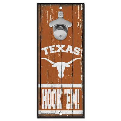 WinCraft Texas Longhorns 5" x 11" Bottle Opener Wood Sign