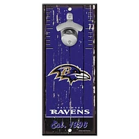 WinCraft Baltimore Ravens 5" x 11" Bottle Opener Wood Sign