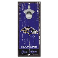 WinCraft Baltimore Ravens 5" x 11" Bottle Opener Wood Sign