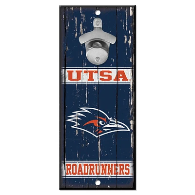 WinCraft UTSA Roadrunners 5" x 11" Bottle Opener Wood Sign