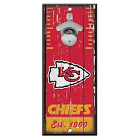 WinCraft Kansas City Chiefs 5" x 11" Bottle Opener Wood Sign