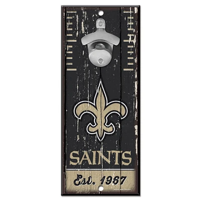 WinCraft New Orleans Saints 5" x 11" Bottle Opener Wood Sign