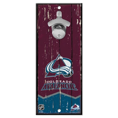 WinCraft Colorado Avalanche 5" x 11" Bottle Opener Wood Sign
