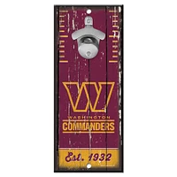 WinCraft Washington Commanders 5" x 11" Bottle Opener Wood Sign