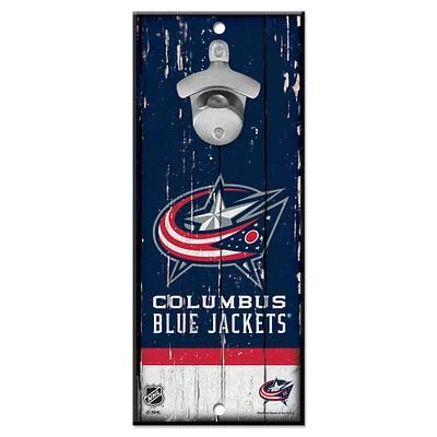WinCraft Columbus Blue Jackets 5" x 11" Bottle Opener Wood Sign