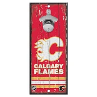 WinCraft Calgary Flames 5" x 11" Bottle Opener Wood Sign