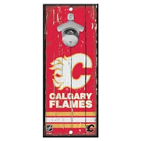 WinCraft Calgary Flames 5" x 11" Bottle Opener Wood Sign