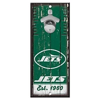 WinCraft New York Jets 5" x 11" Bottle Opener Wood Sign