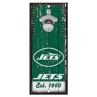 WinCraft New York Jets 5" x 11" Bottle Opener Wood Sign