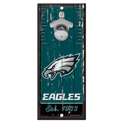 WinCraft Philadelphia Eagles 5" x 11" Bottle Opener Wood Sign