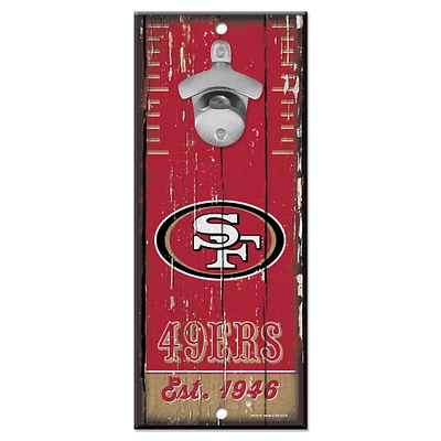 WinCraft San Francisco 49ers 5" x 11" Bottle Opener Wood Sign