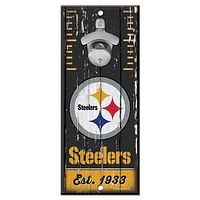 WinCraft Pittsburgh Steelers 5" x 11" Bottle Opener Wood Sign