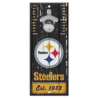 WinCraft Pittsburgh Steelers 5" x 11" Bottle Opener Wood Sign