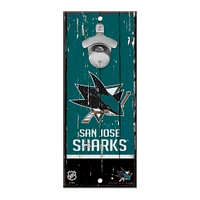 WinCraft San Jose Sharks 5" x 11" Bottle Opener Wood Sign